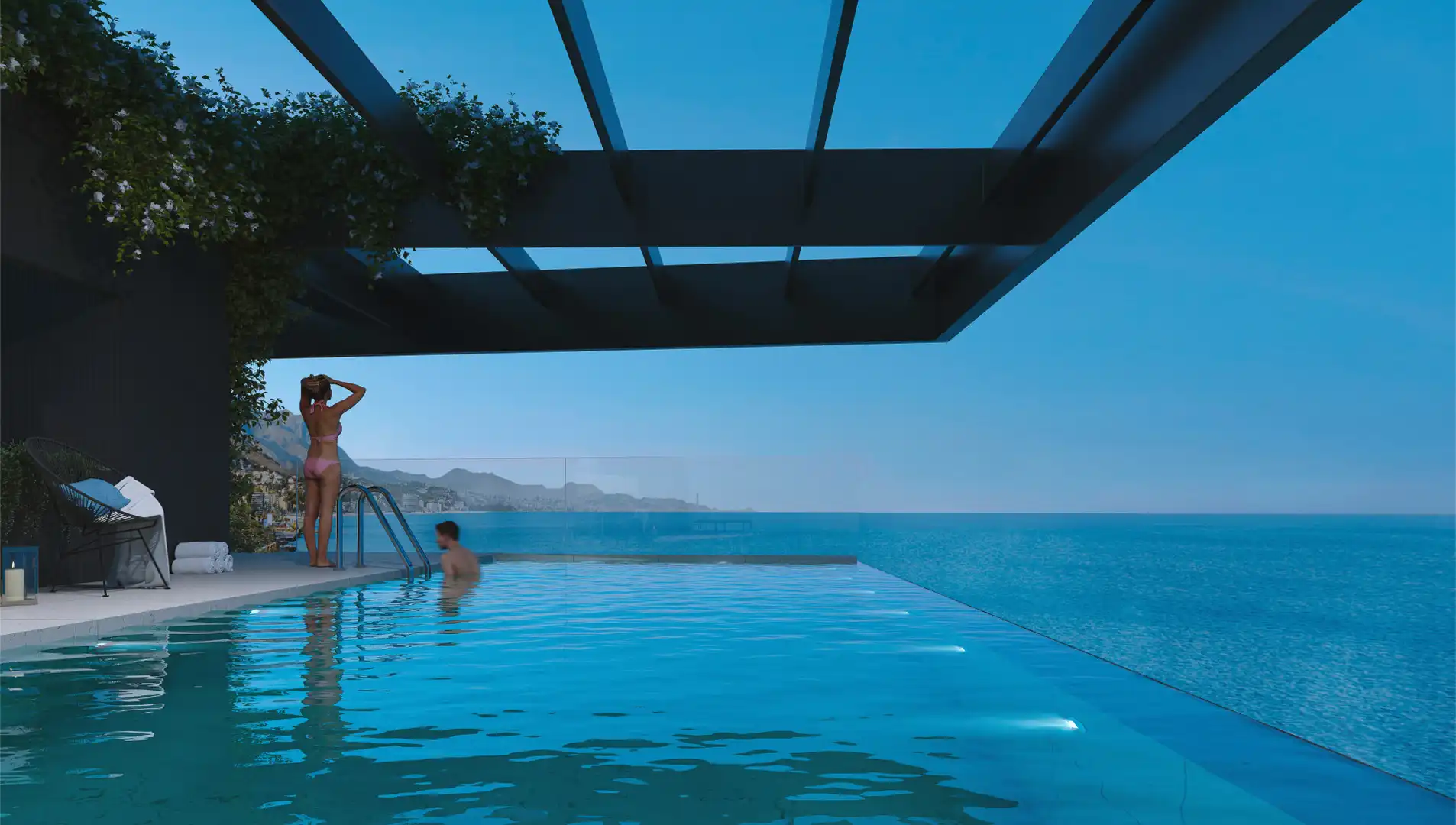 Schwimmbecken von Dachboden zum Verkauf in Málaga mit Klimaanlage, Terrasse und Schwimmbad