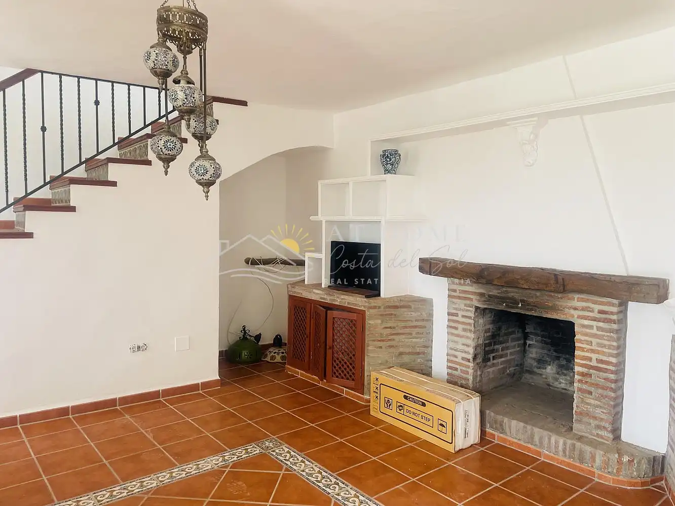 Sala de estar de Casa o chalet de alquiler en Nerja con Terraza, Piscina y Horno