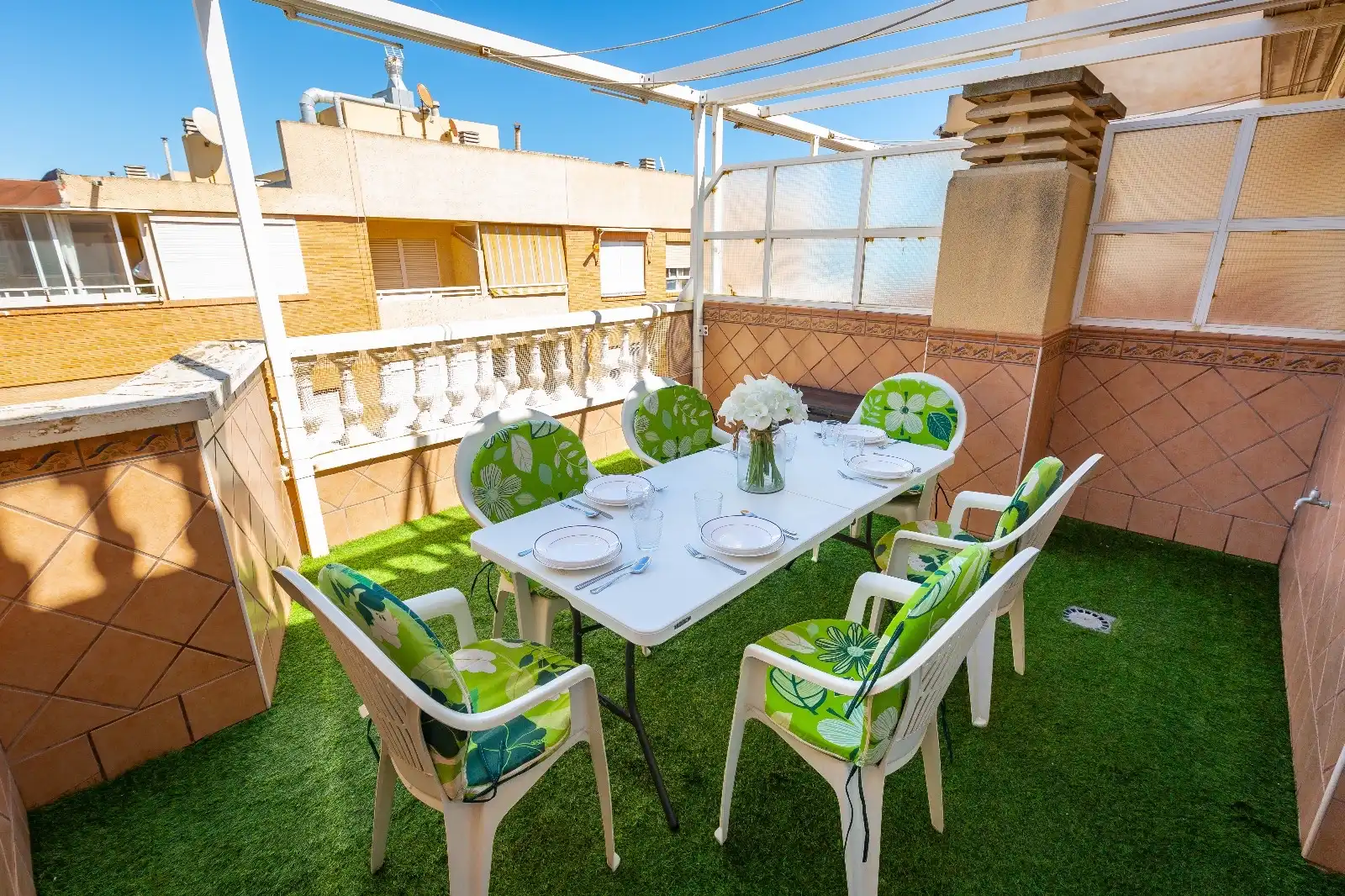 Terraza de Apartamento de alquiler en Guardamar del Segura con Aire acondicionado, Calefacción y Amueblado