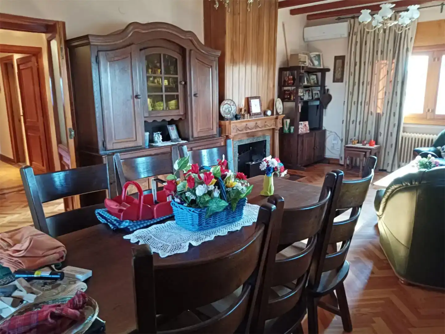 Comedor de Finca rústica en venta en Hormigos con Aire acondicionado, Jardín privado y Parquet