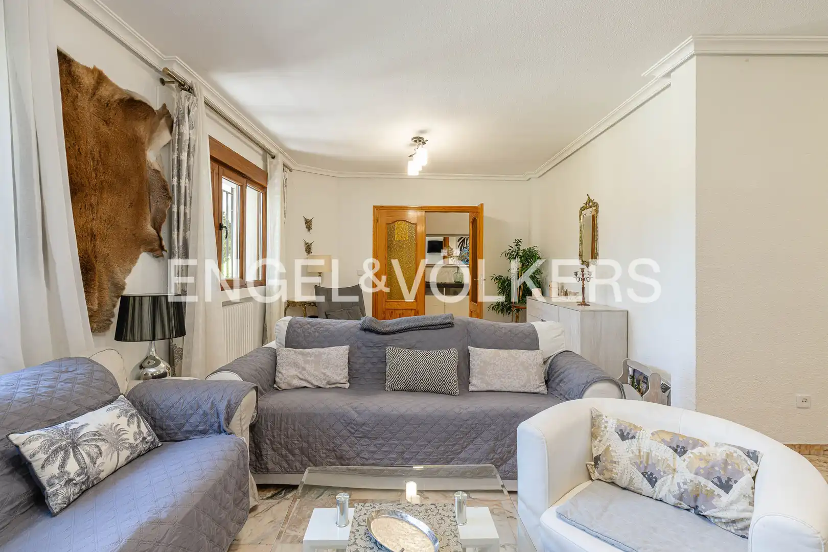 Sala de estar de Casa o chalet de alquiler en Alpedrete con Calefacción y Jardín privado