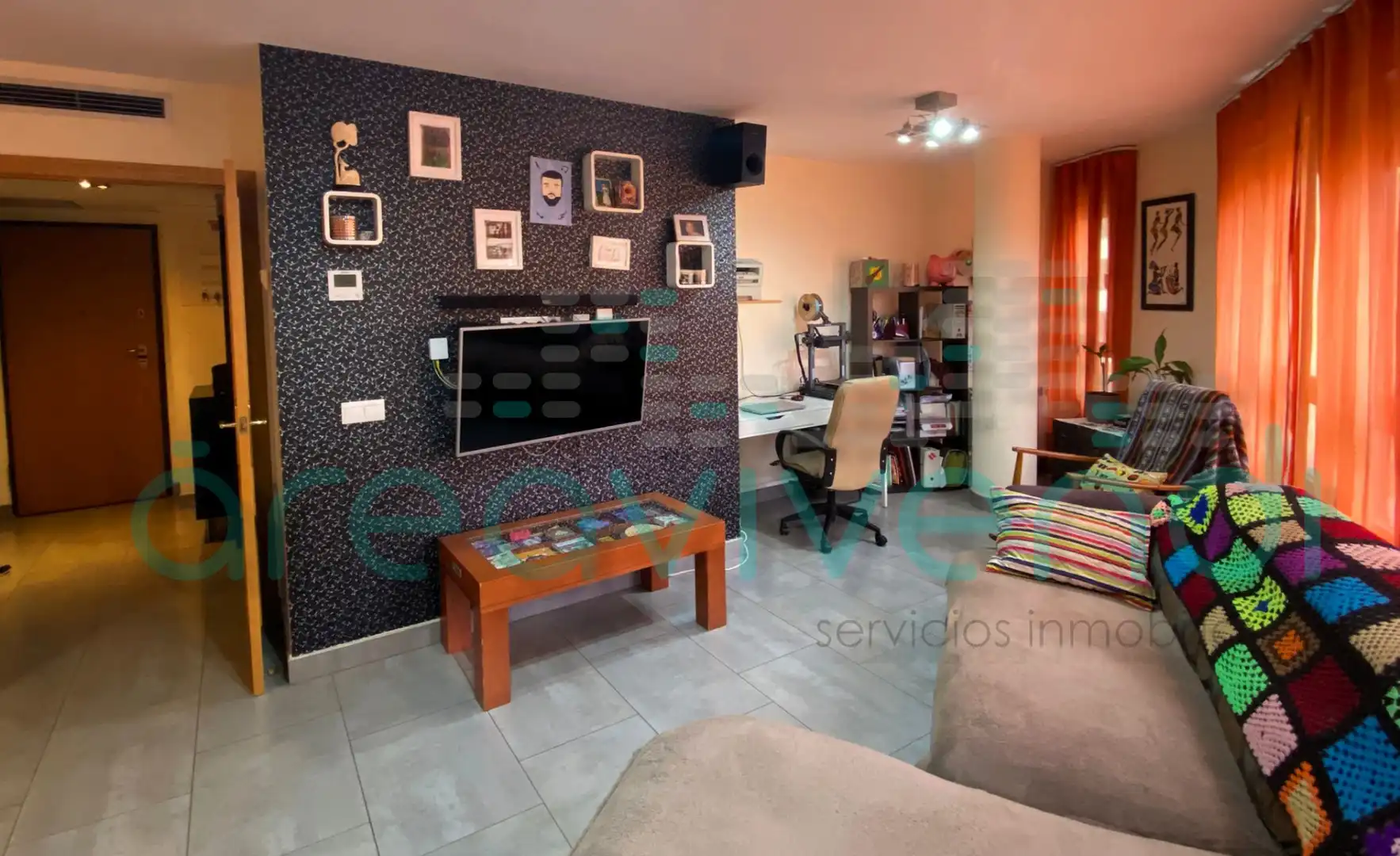 Sala de estar de Piso en venta en Castellón de la Plana / Castelló de la Plana con Aire acondicionado y Balcón