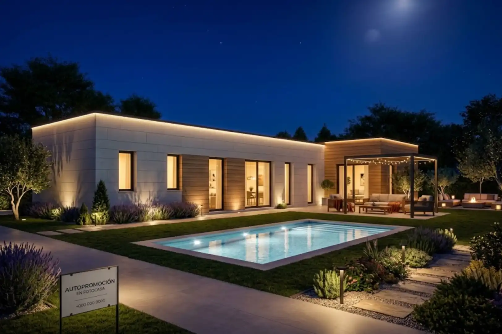 Villa di nuova costruzione con giardino in vendita a Calle Puerto de Navacerrada 47