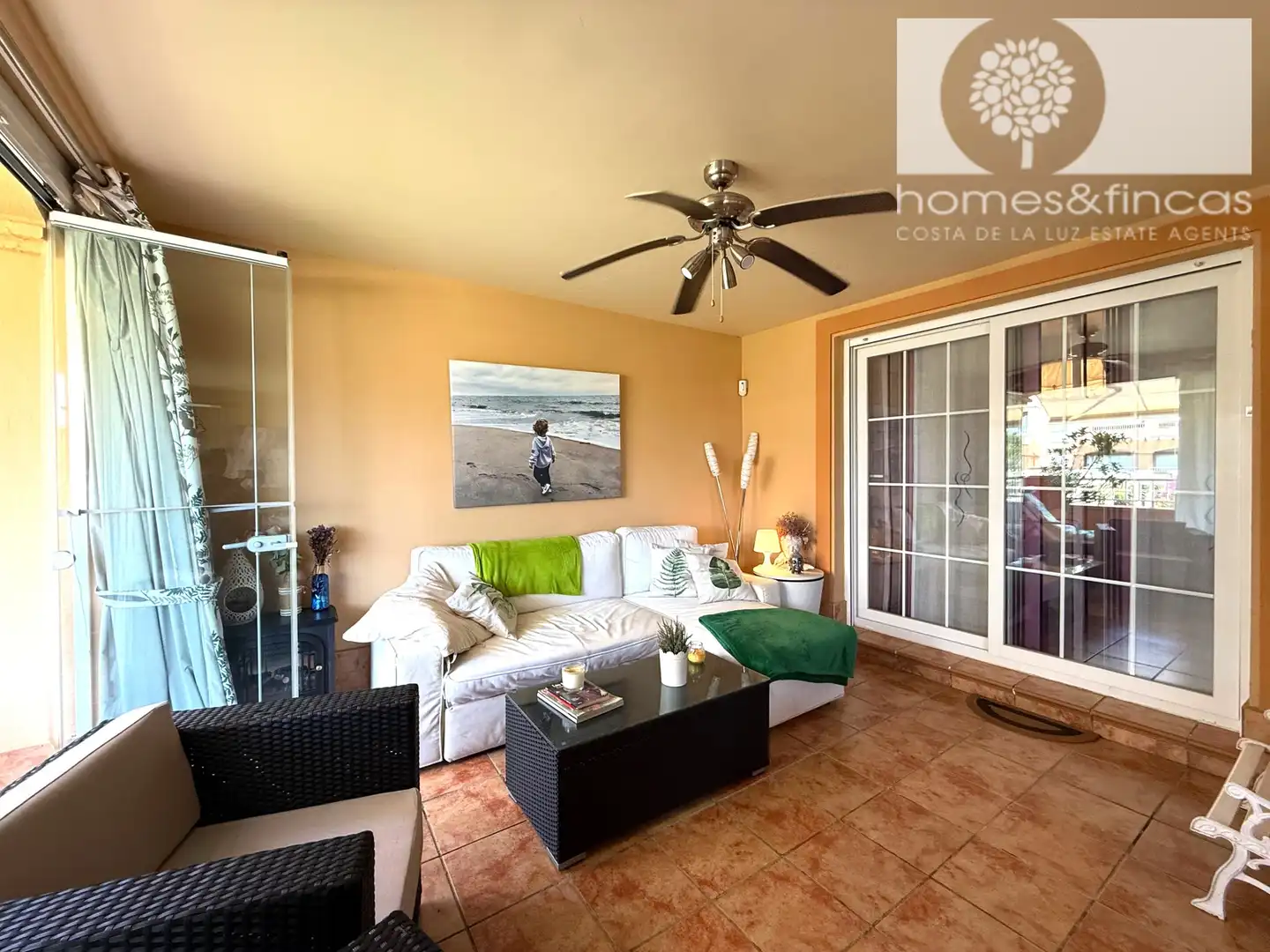 Living room of Flat for sale in Ayamonte  with Air Conditioner, Terrace and Furnished
