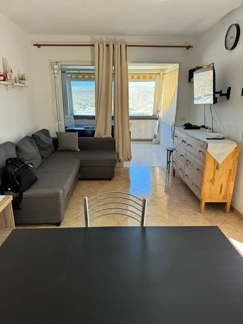 Sala de estar de Apartamento en venta en Mogán con Terraza, Amueblado y Lavadora