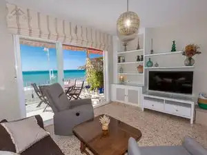 Living room of Flat for rent in Almuñécar  with Air Conditioner, Terrace and Furnished