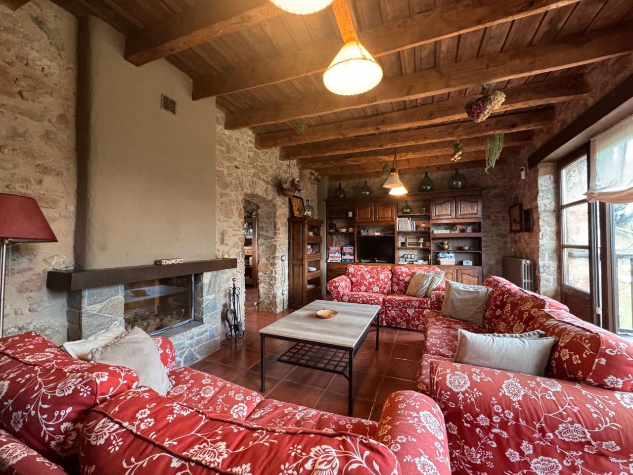 Living room of Country house for sale in Ripoll  with Private garden, Parquet flooring and Terrace