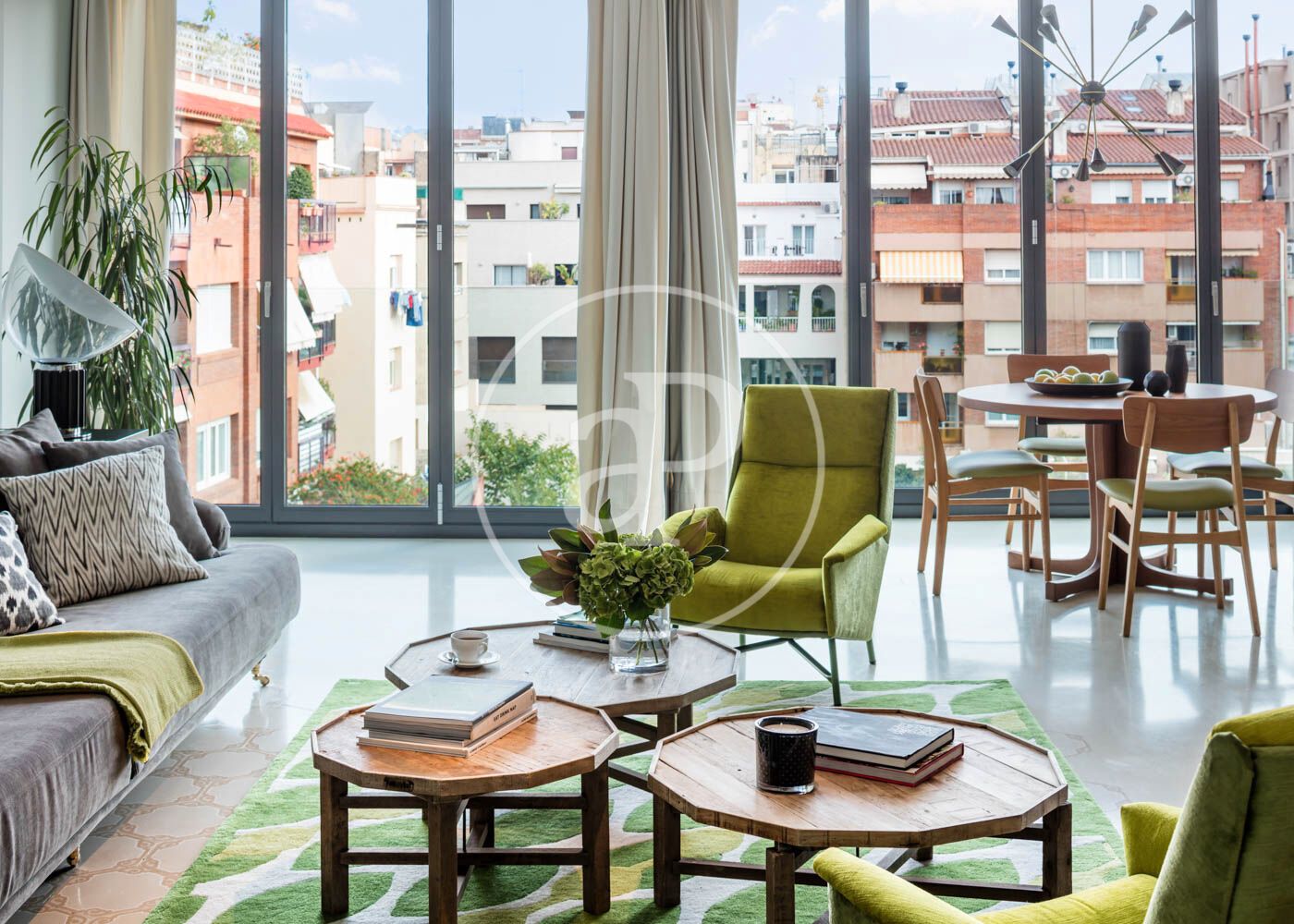 Living room of Flat to rent in  Barcelona Capital  with Air Conditioner, Heating and Storage room