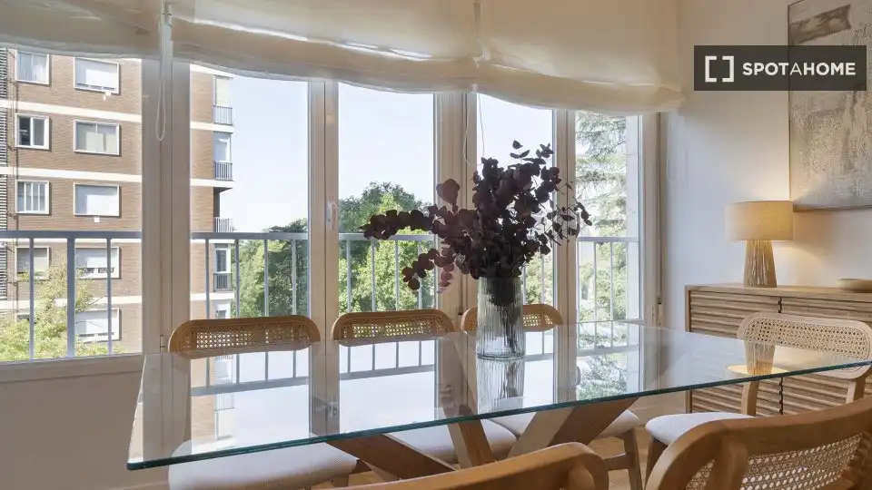 Comedor de Piso de alquiler en Madrid con Aire acondicionado, Calefacción y Amueblado