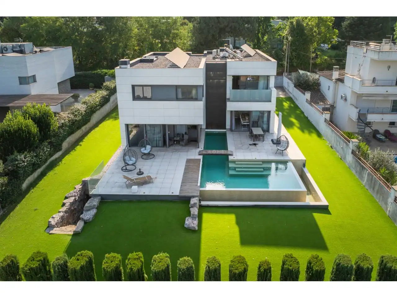 Vista exterior de Casa o xalet en venda en Fornells de la Selva amb Aire condicionat, Calefacció i Jardí privat