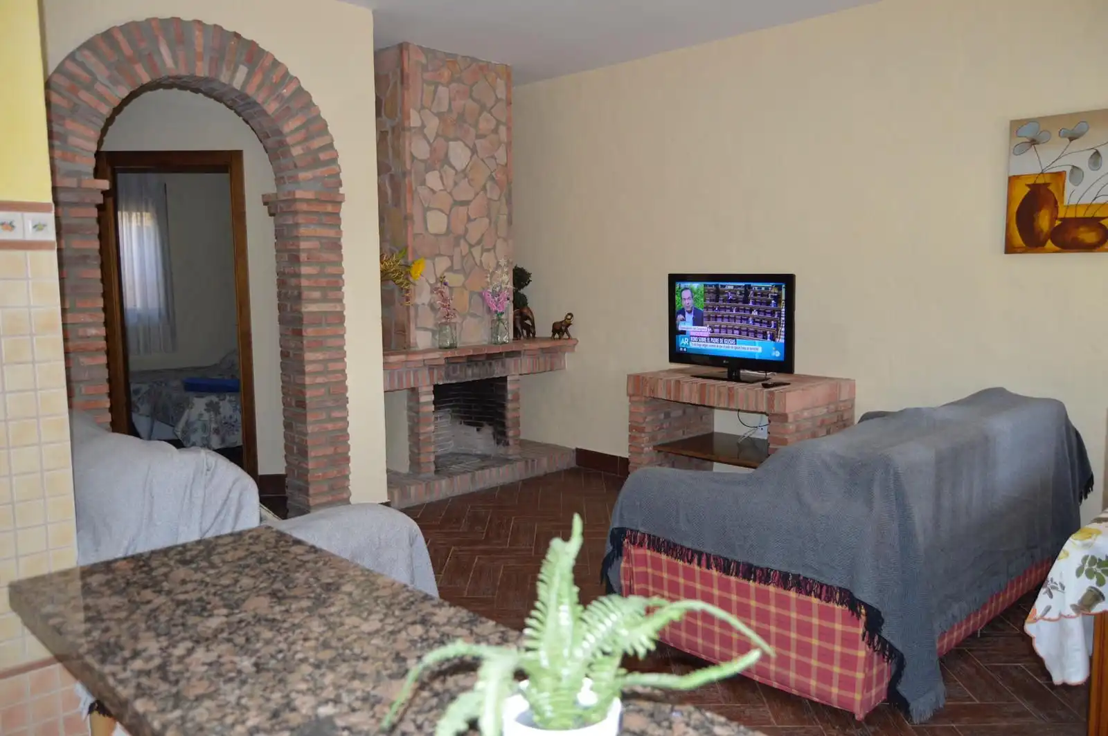 Sala d'estar de Casa o xalet de lloguer en Barbate amb Aire condicionat, Jardí privat i Terrassa