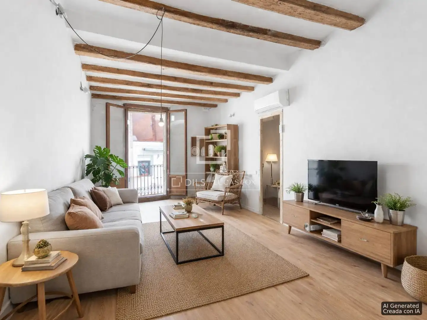 Wohnzimmer von Dachboden zum Verkauf in Barcelona mit Terrasse