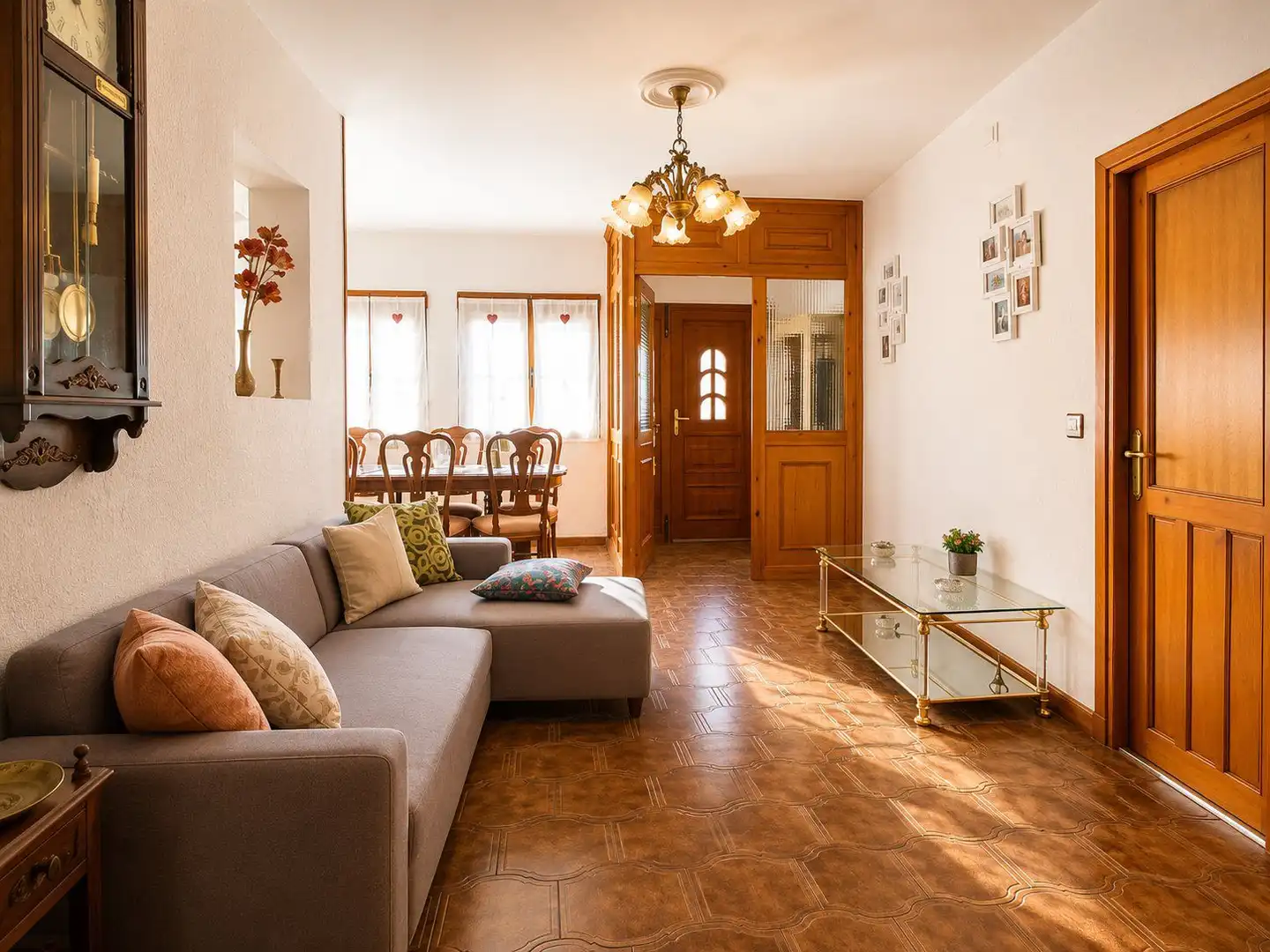 Living room of Houses for sale in Peralejos de Abajo  with Heating, Terrace and Furnished