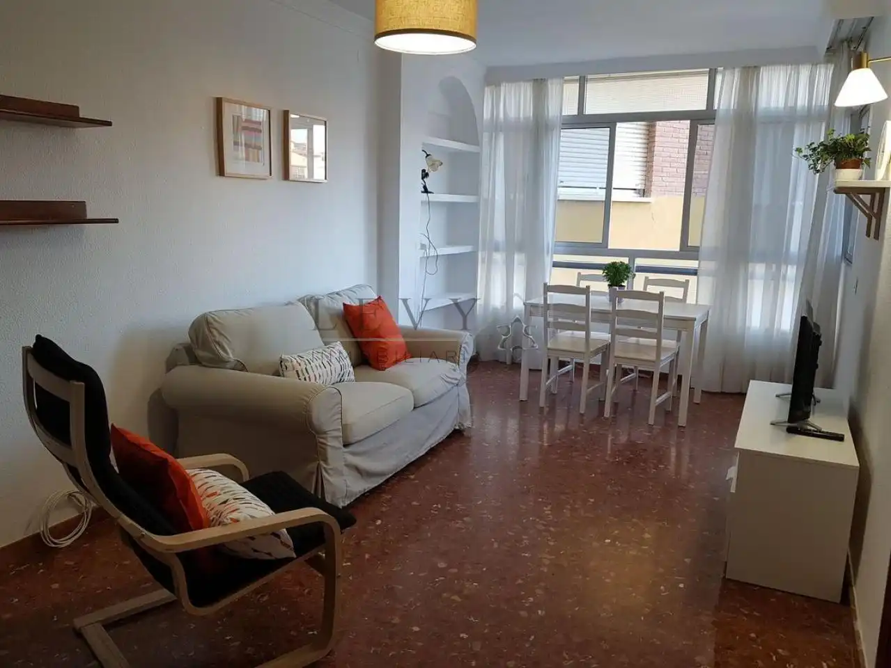 Wohnzimmer von Wohnung zur Miete in Málaga mit Heizung und Möbliert