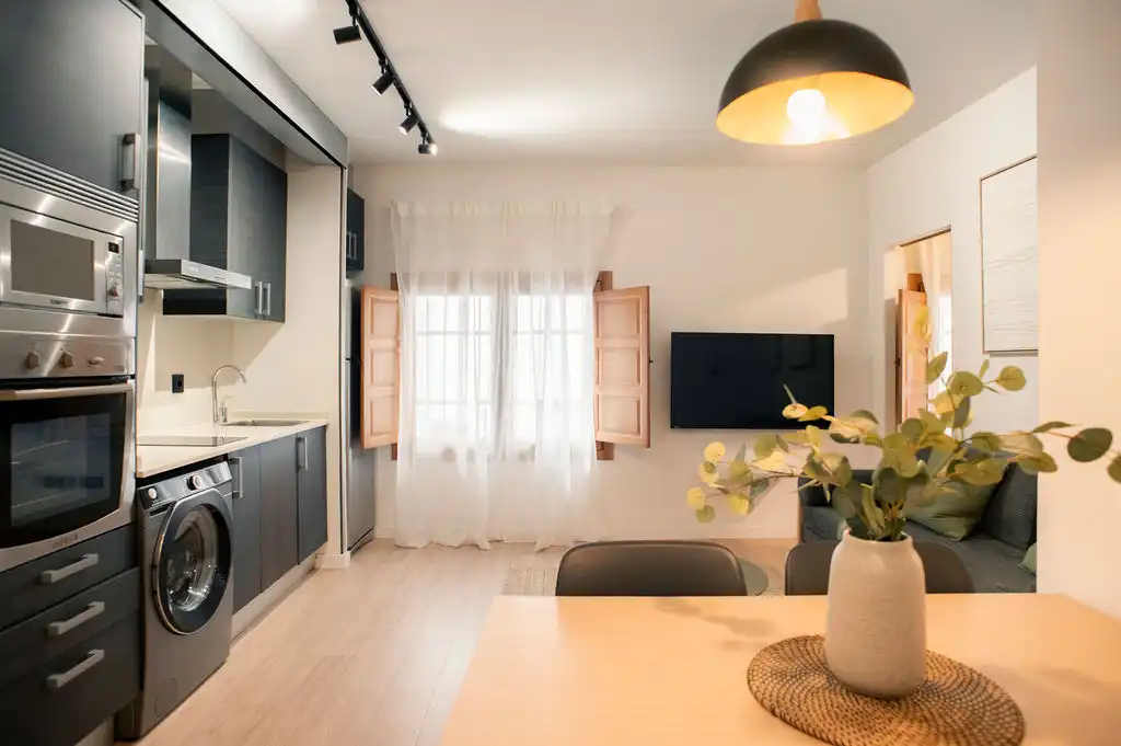 Kitchen of Flat for rent in Valencia  with Air Conditioner, Heating and Parquet flooring