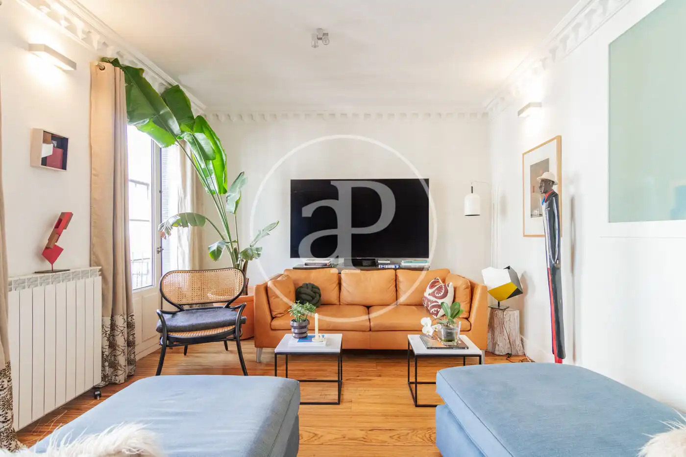 Wohnzimmer von Wohnung zum Verkauf in Madrid mit Klimaanlage, Heizung und Balkon