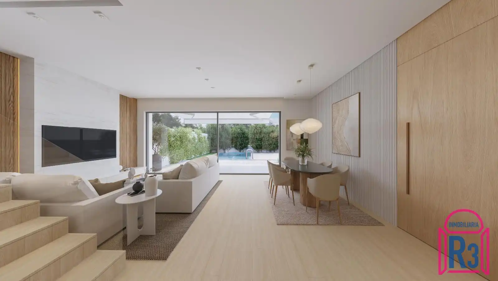 Wohnzimmer von Einfamilien-Reihenhaus zum Verkauf in León Capital  mit Heizung, Privatgarten und Terrasse