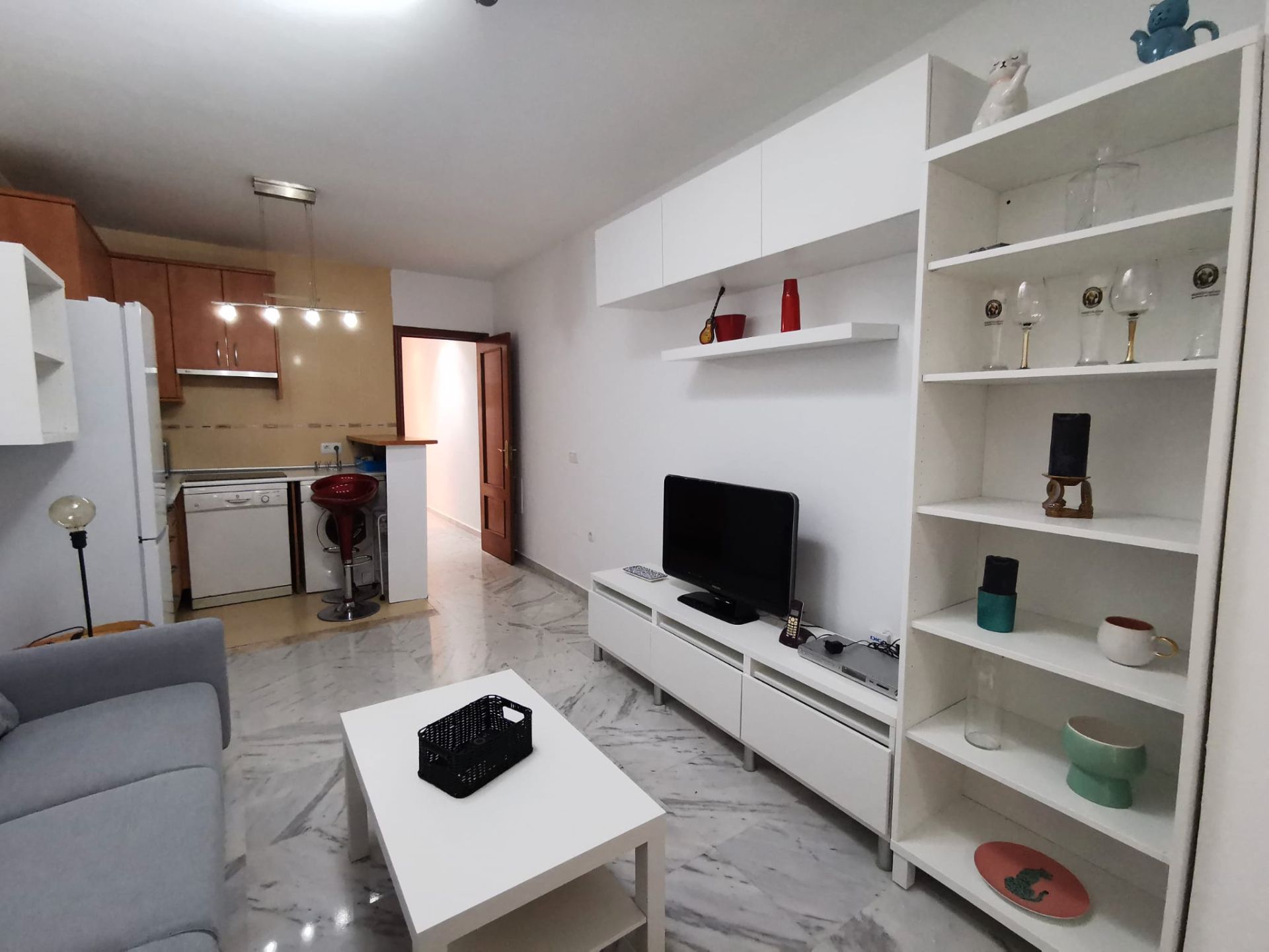 Living room of Flat for rent in Málaga Capital  with Air Conditioner, Heating and Furnished