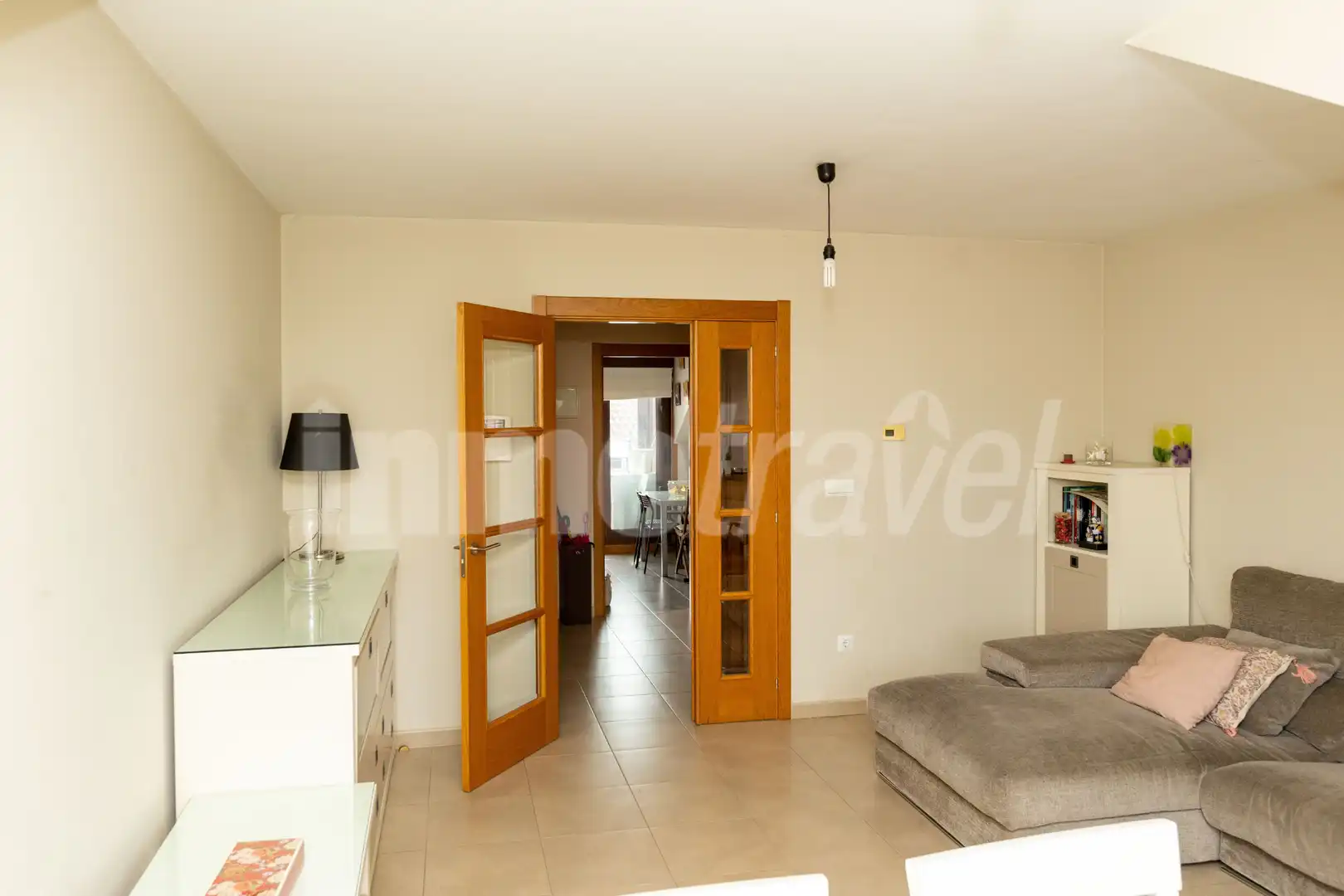 Sala de estar de Ático en venta en Poio con Calefacción, Parquet y Terraza