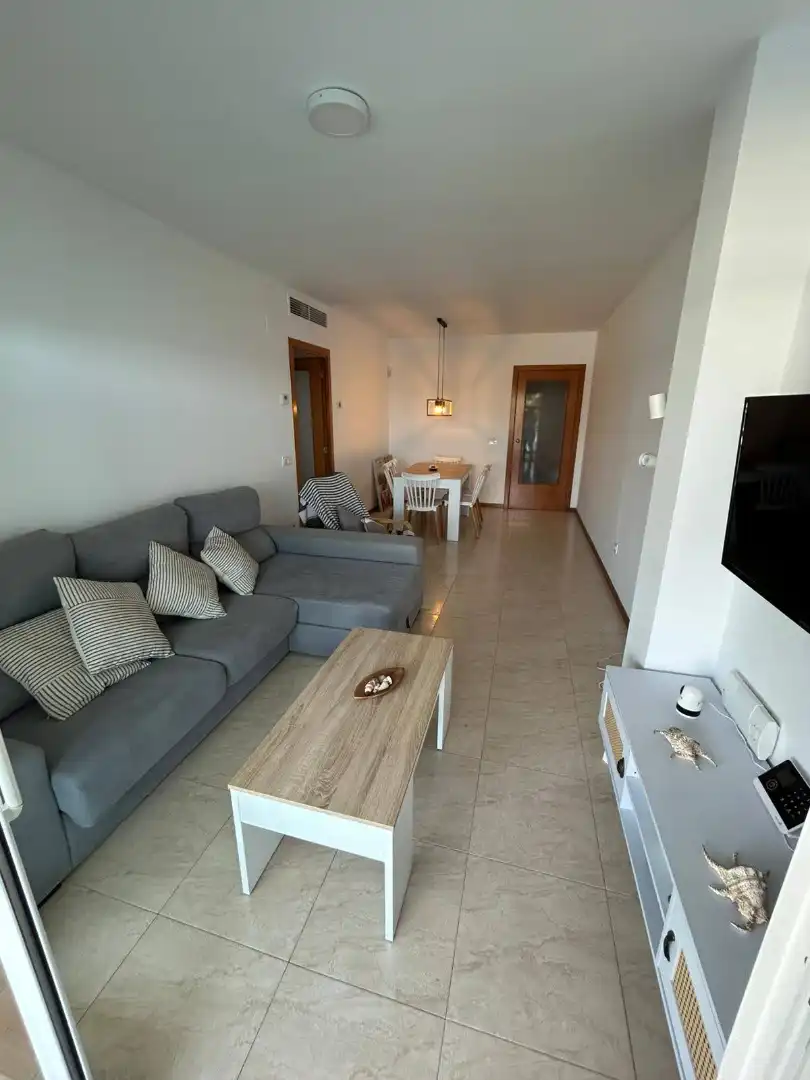 Living room of Flat for rent in Cunit  with Air Conditioner, Terrace and Furnished