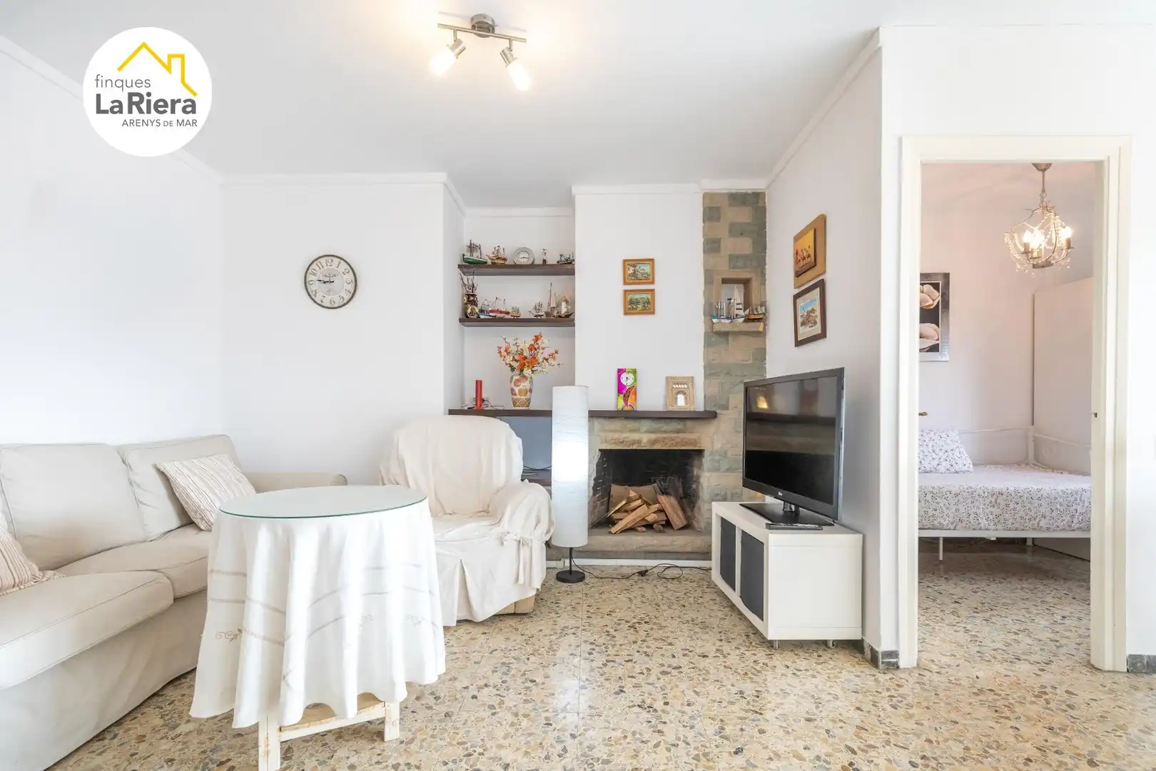 Wohnzimmer von Wohnung zum Verkauf in Arenys de Mar mit Klimaanlage, Terrasse und Alarm