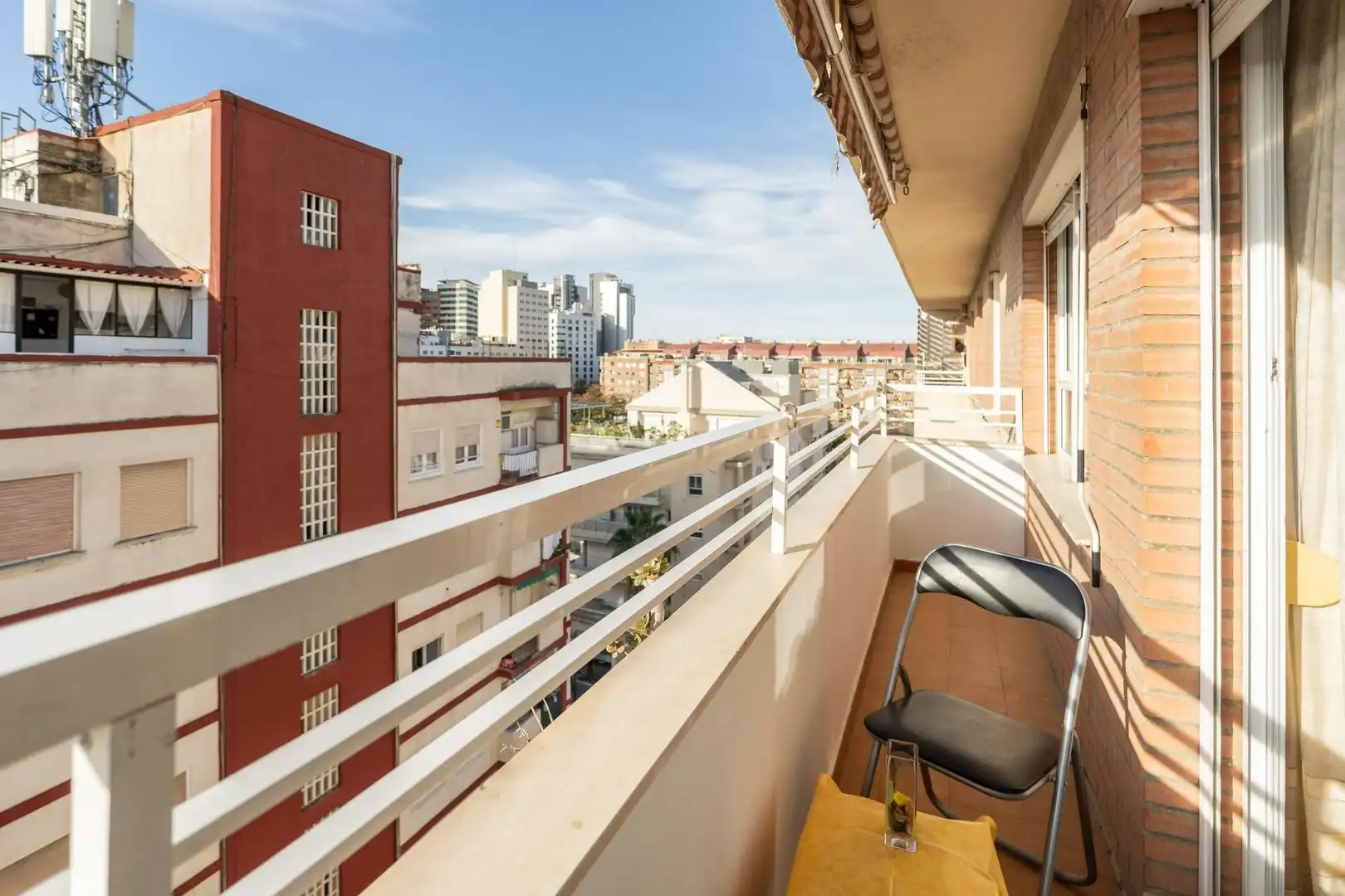 Terraza de Piso de alquiler en Valencia con Aire acondicionado, Calefacción y Amueblado
