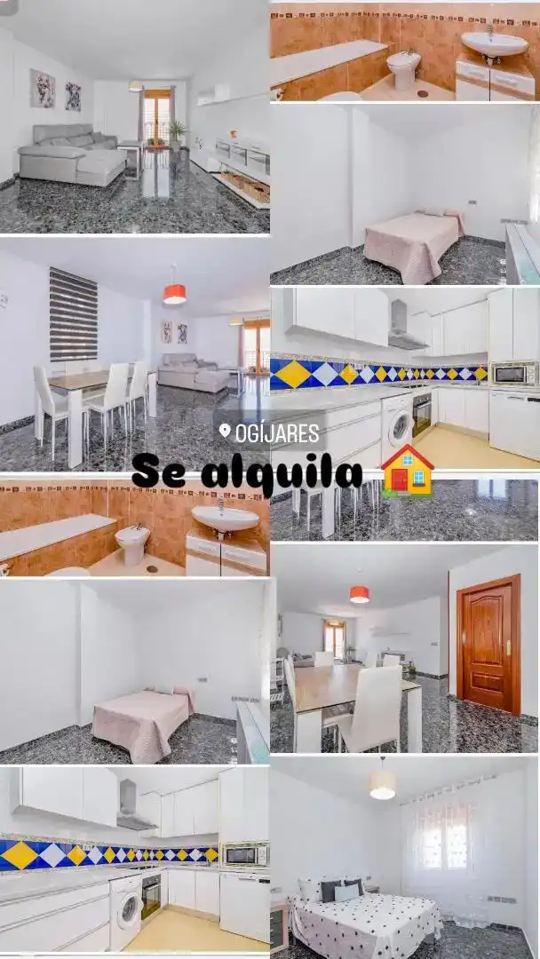 Cuina de Pis de lloguer en Ogíjares amb Aire condicionat i Balcó