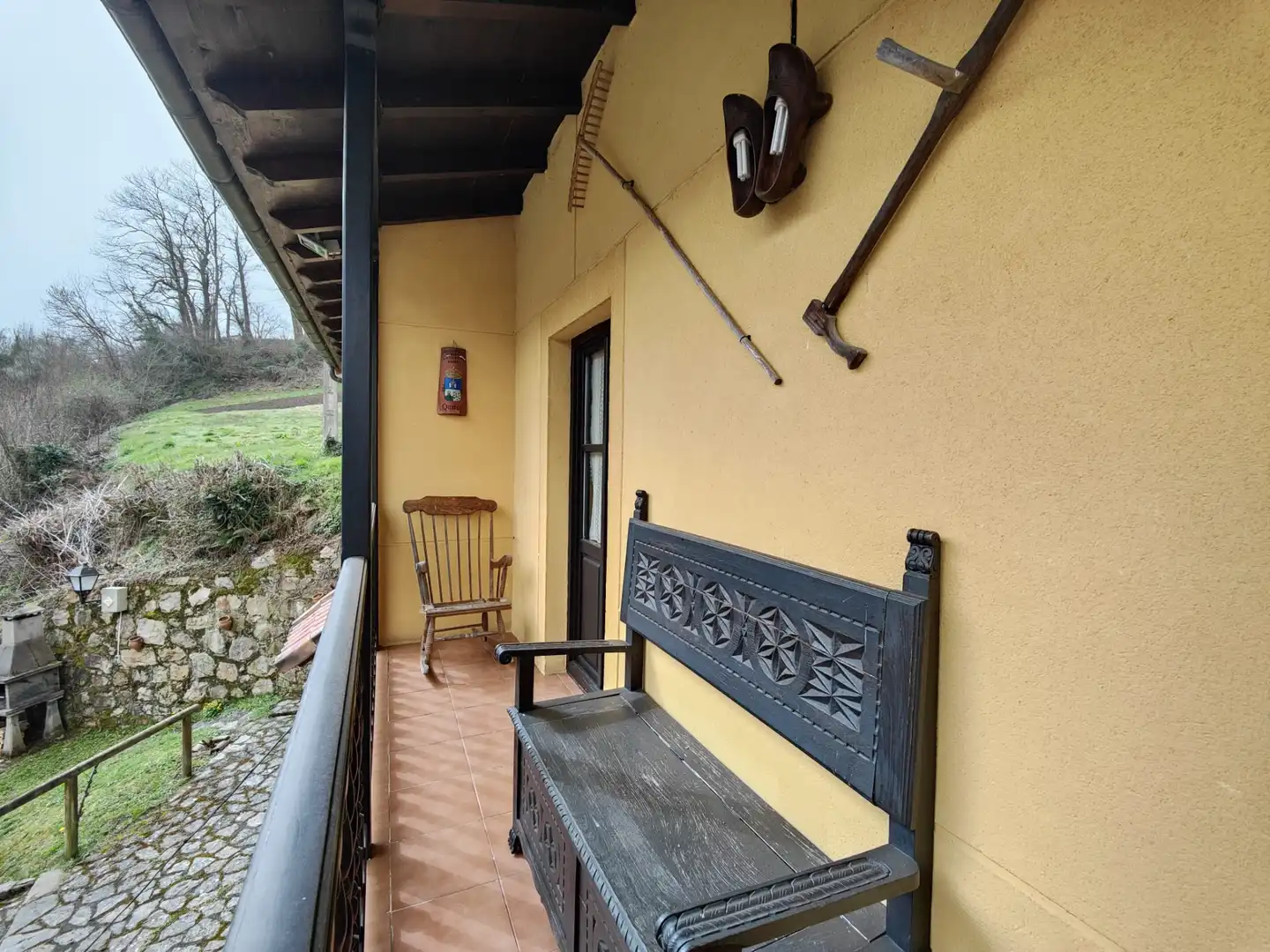 Terraza de Casa o chalet en venta en Quirós con Jardín privado, Amueblado y Balcón