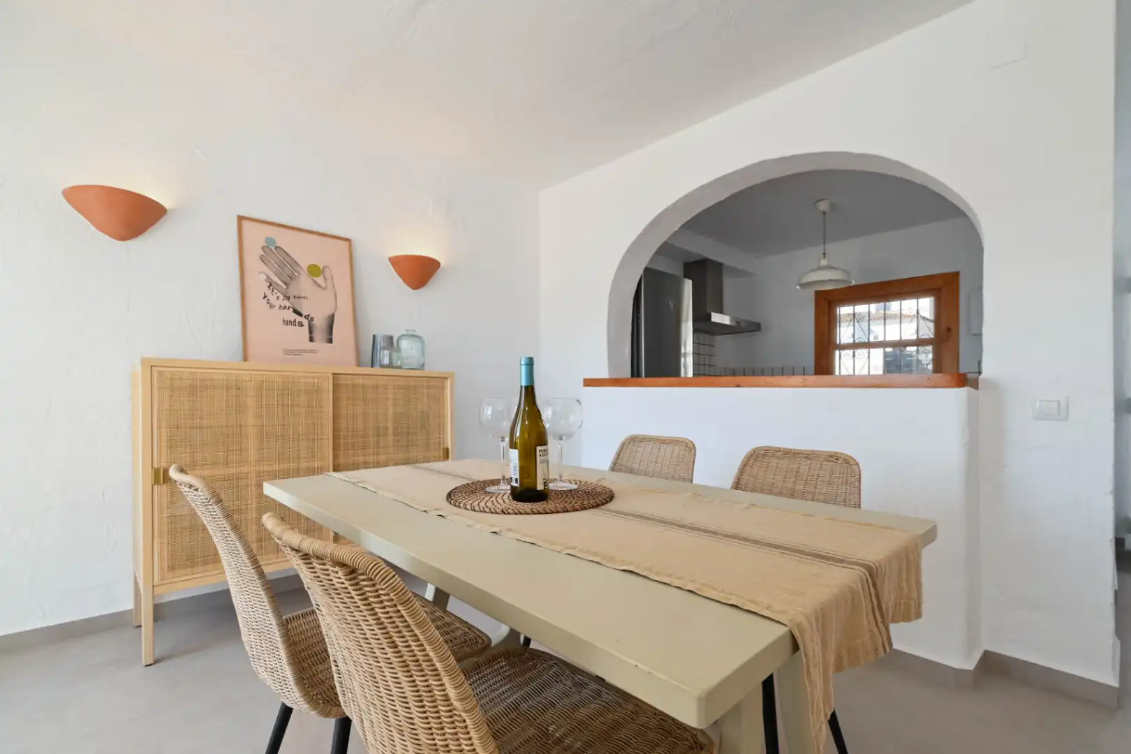 Comedor de Finca rústica de alquiler en Moraira con Aire acondicionado, Calefacción y Terraza