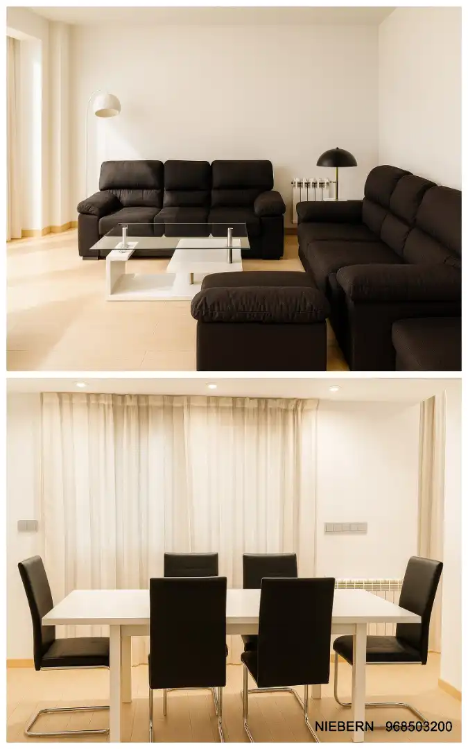 Living room of Flat for rent in Murcia  with Air Conditioner, Heating and Furnished