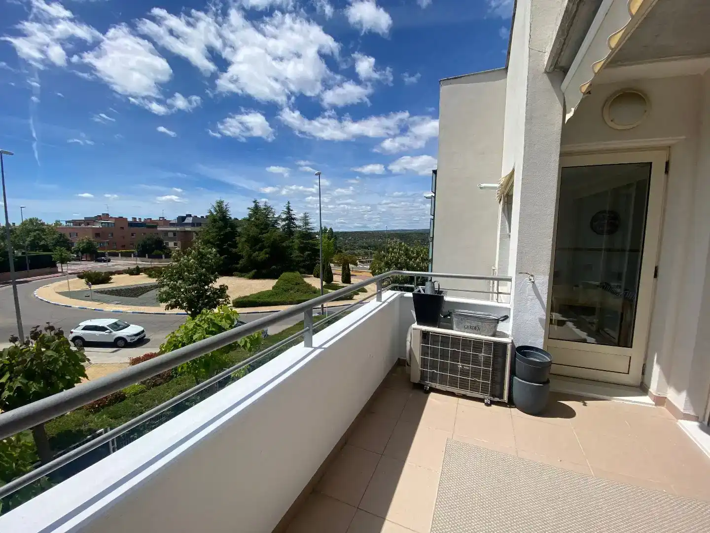 Terrasse von Wohnung zur Miete in Las Rozas de Madrid mit Klimaanlage, Privatgarten und Parkett
