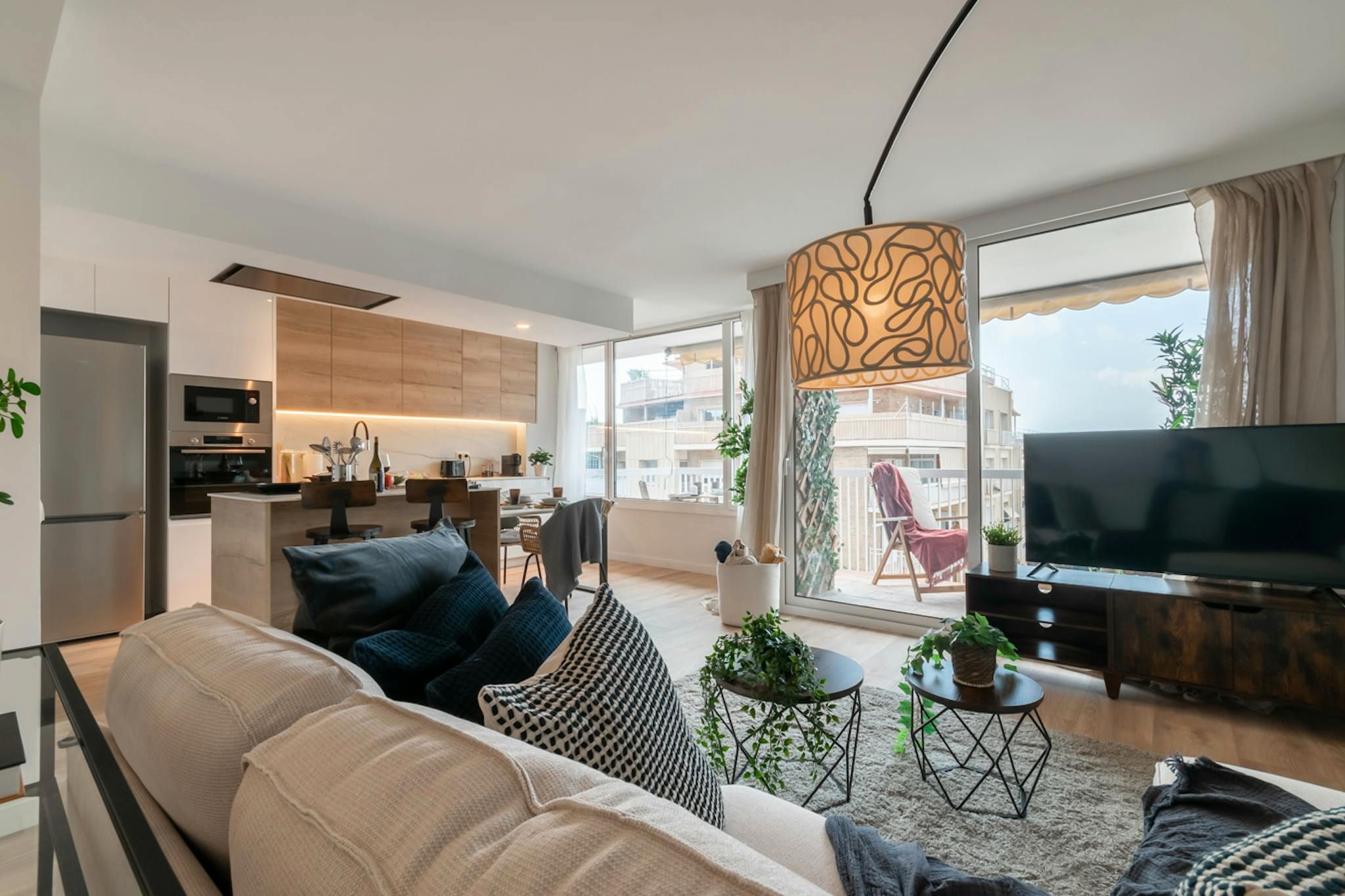 Living room of Flat to rent in  Barcelona Capital  with Air Conditioner, Heating and Furnished