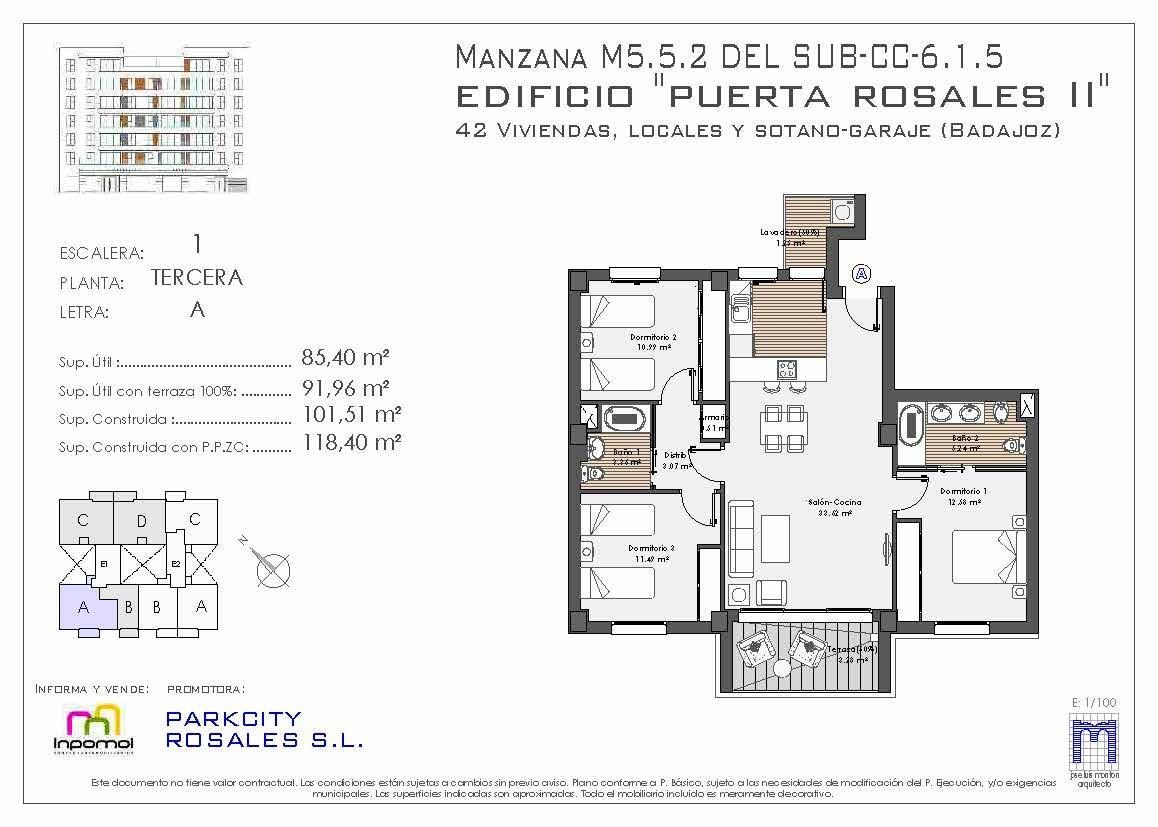 Pis en venda en Badajoz Capital amb Aire condicionat, Jardí privat i Terrassa