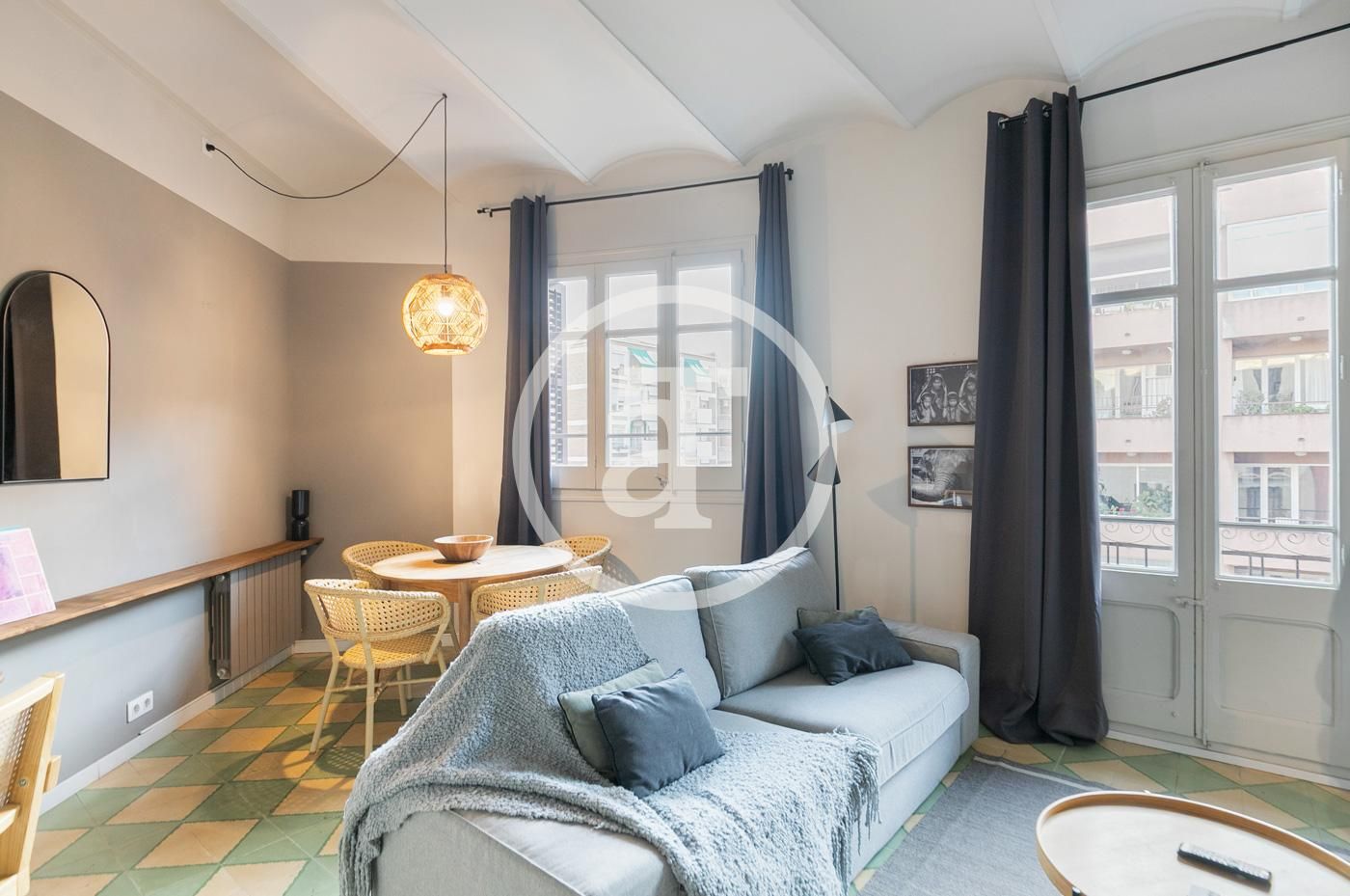 Living room of Flat to rent in  Barcelona Capital  with Air Conditioner, Heating and Furnished