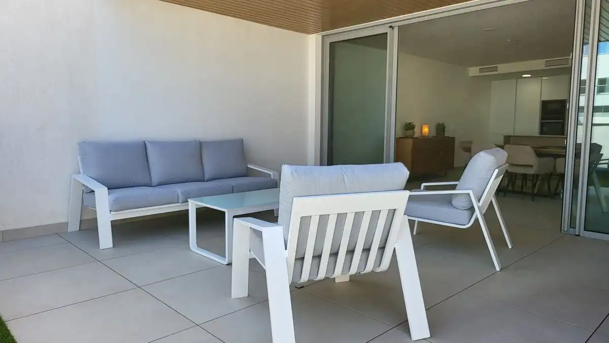 Terrasse von Wohnungen zur Miete in Mijas mit Klimaanlage, Terrasse und Abstellraum