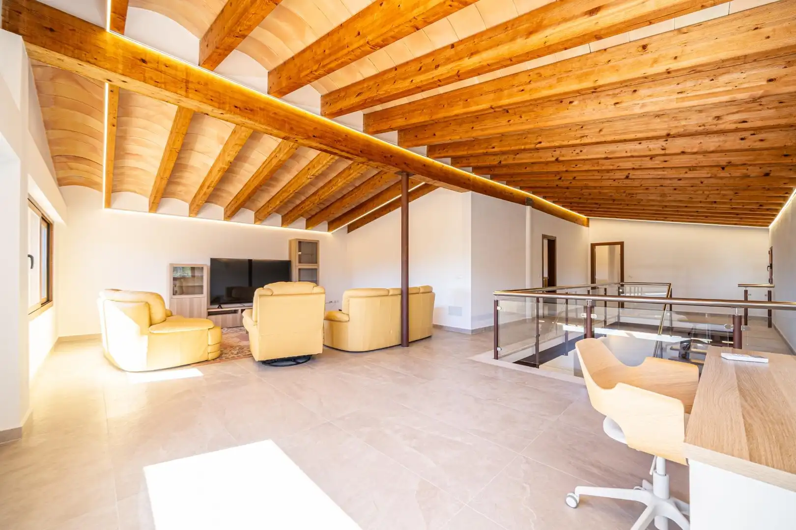 Sala de estar de Finca rústica de alquiler en Llucmajor