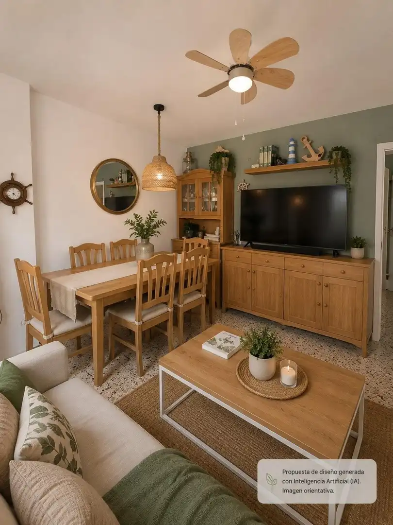 Menjador de Apartament en venda en Oropesa del Mar / Orpesa amb Aire condicionat, Terrassa i Balcó