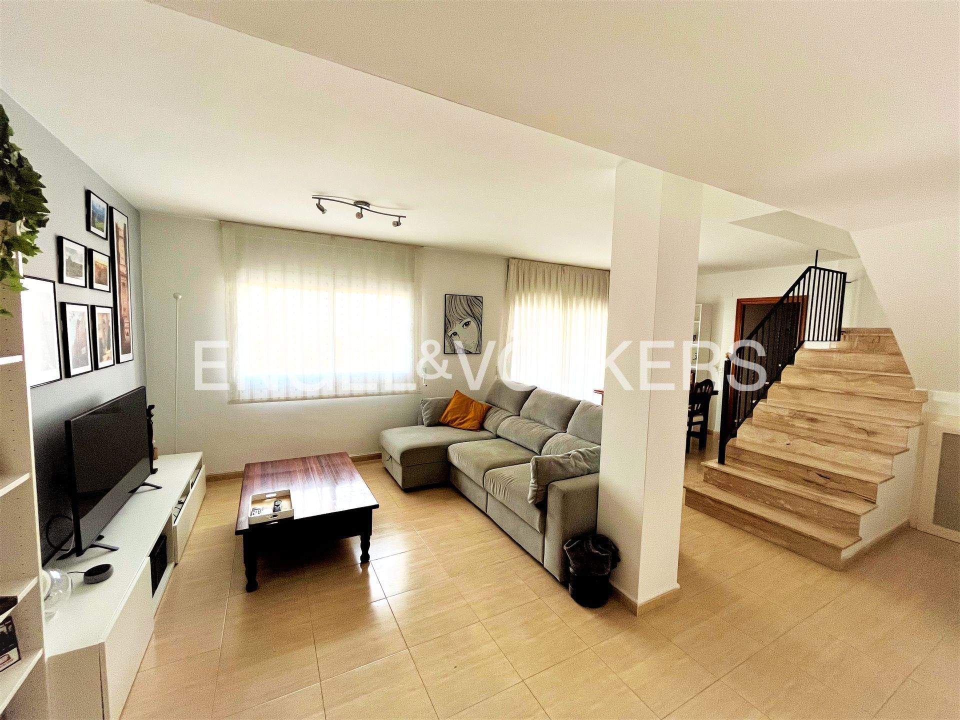 Living room of Duplex for rent in Sant Pol de Mar  with Air Conditioner, Heating and Furnished