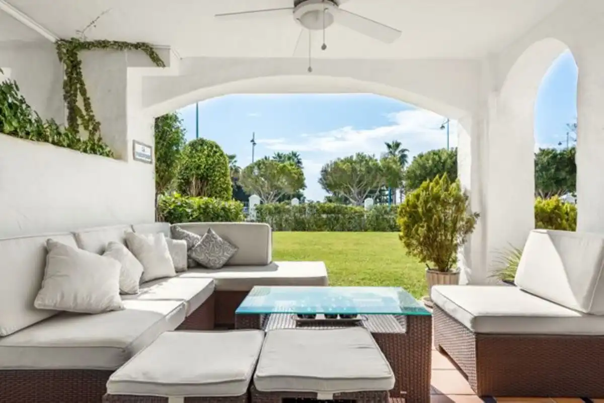 Jardín de Apartamento de alquiler en Marbella con Aire acondicionado, Terraza y Amueblado