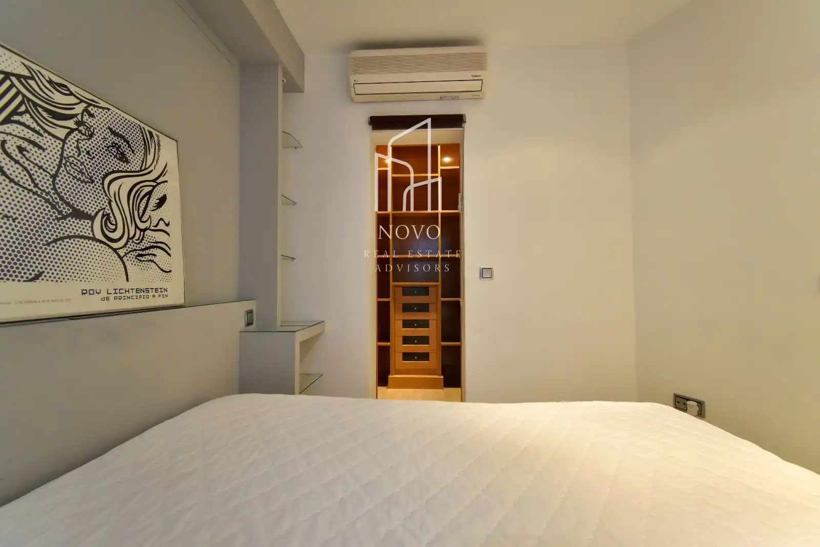 Schlafzimmer von Wohnung zur Miete in Madrid mit Klimaanlage, Heizung und Terrasse