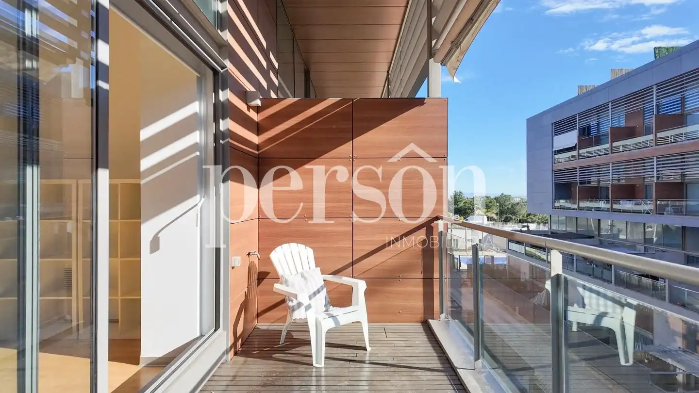 Terraza de Dúplex de alquiler en  Valencia Capital con Aire acondicionado, Calefacción y Amueblado