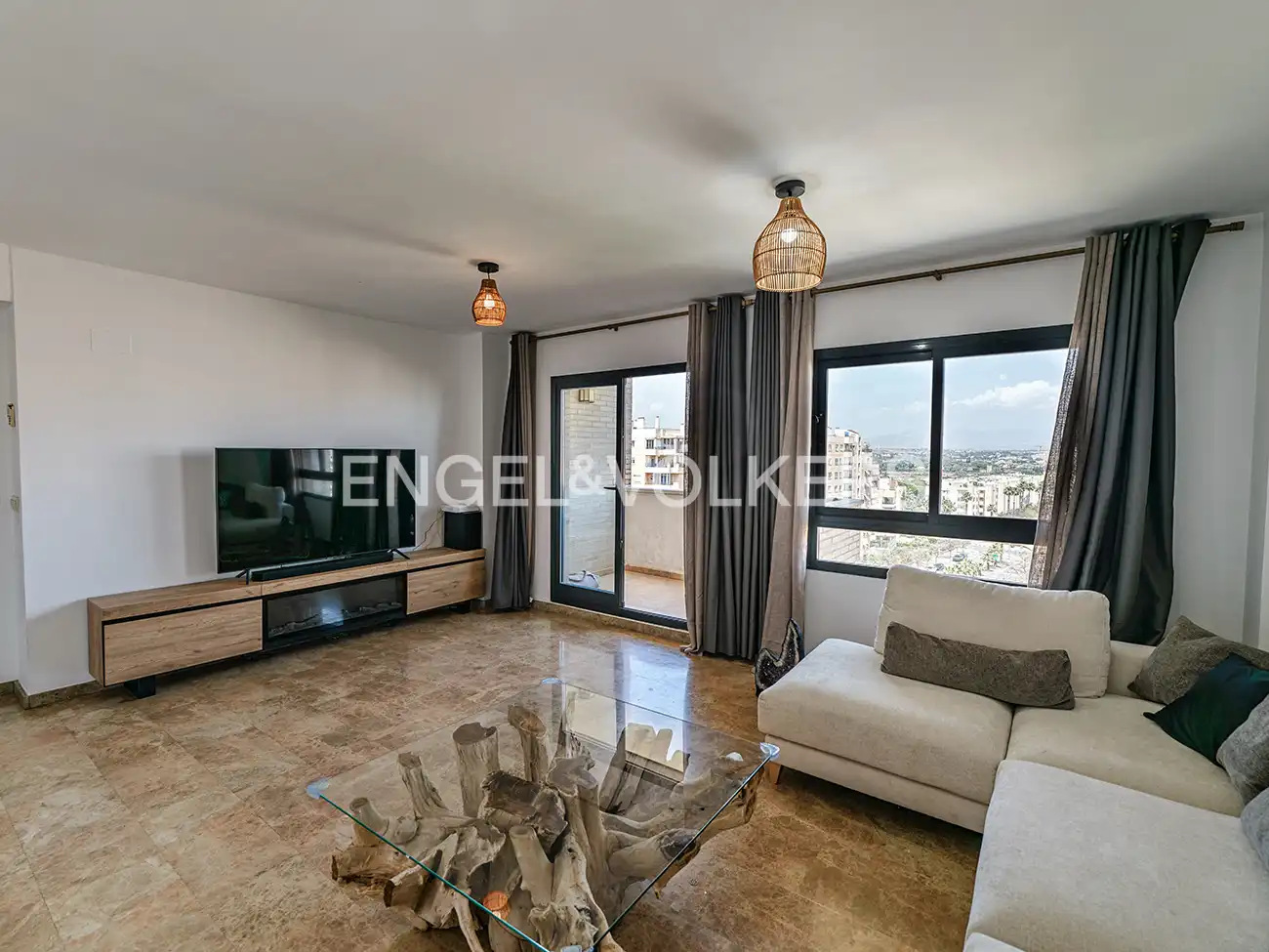 Sala d'estar de Àtic en venda en Alicante / Alacant amb Aire condicionat, Calefacció i Terrassa
