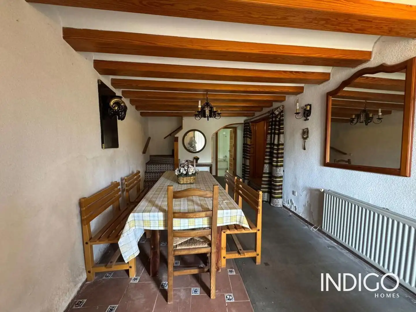 Menjador de Casa adosada en venda en Ibi amb Calefacció, Traster i Moblat