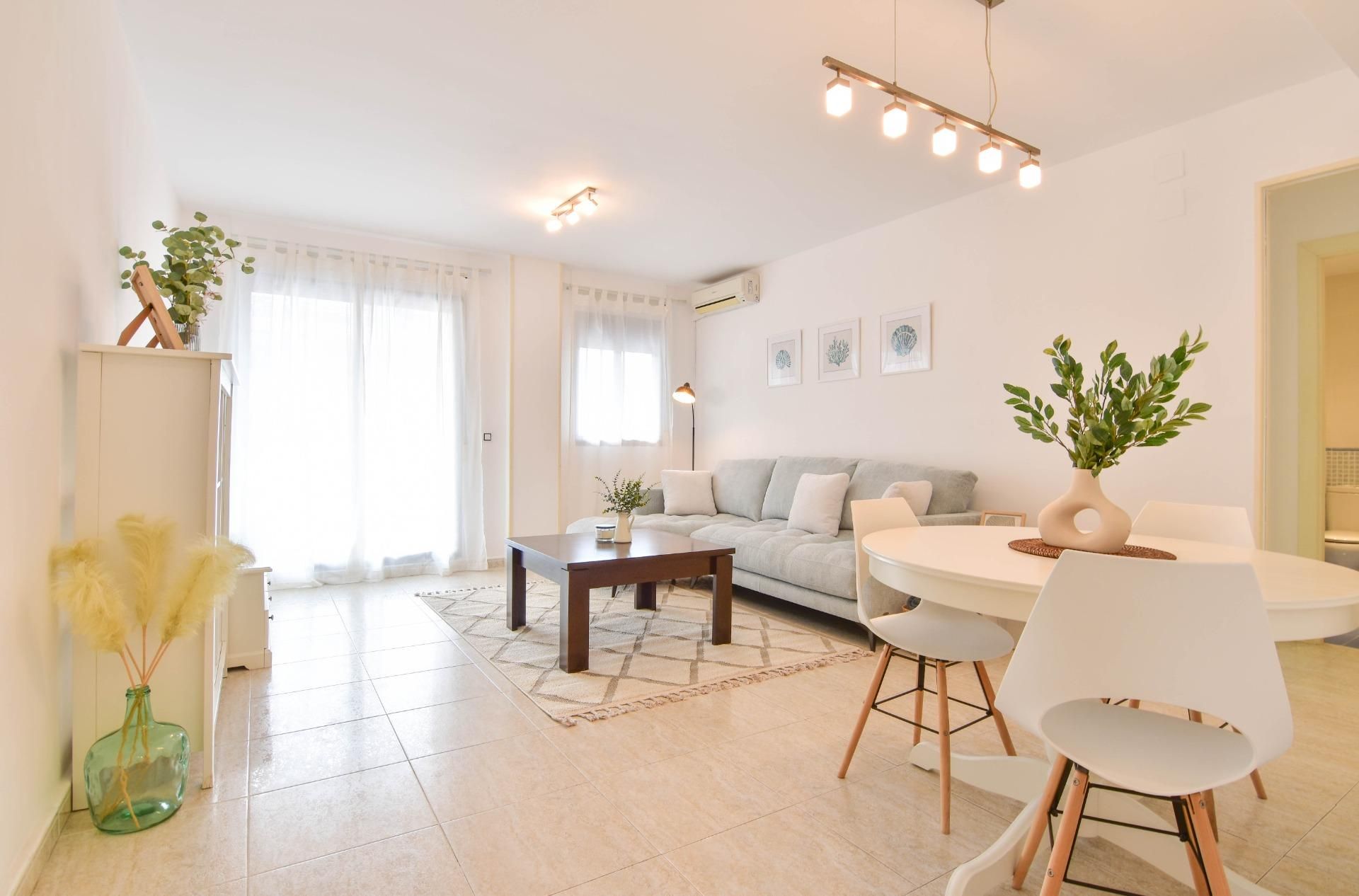 Living room of Flat to rent in Puçol  with Air Conditioner, Private garden and Terrace