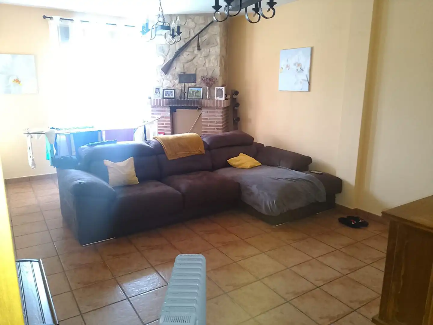 Sala d'estar de Casa o xalet en venda en Quintana del Puente amb Calefacció, Jardí privat i Terrassa