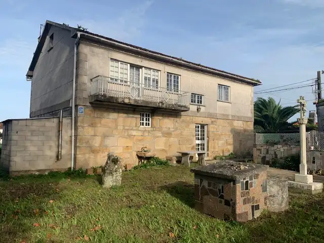 Vista exterior de Casa o chalet en venta en Meaño con Calefacción, Jardín privado y Terraza