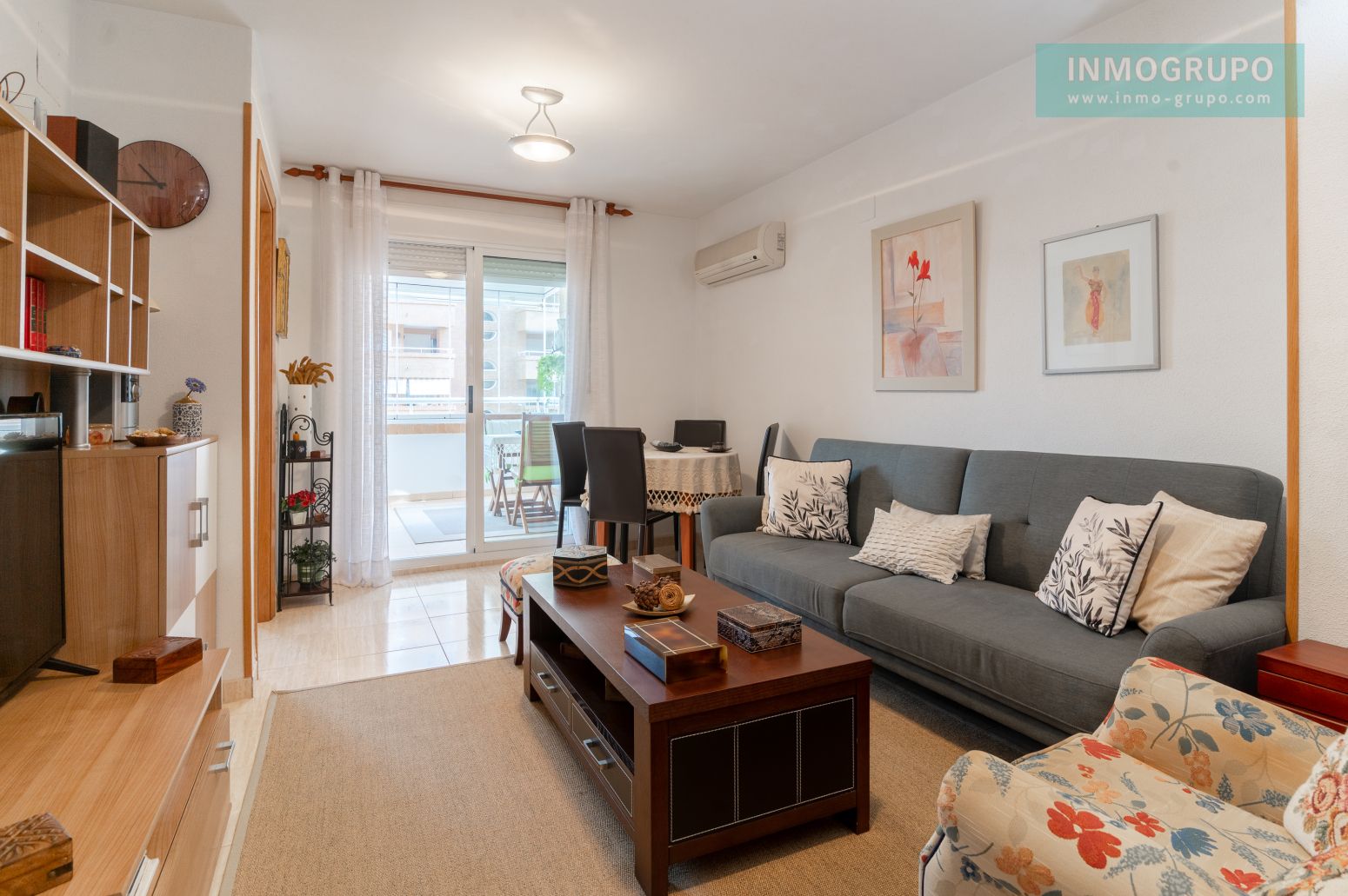Sala de estar de Piso en venta en Oropesa del Mar / Orpesa con Aire acondicionado, Jardín privado y Terraza