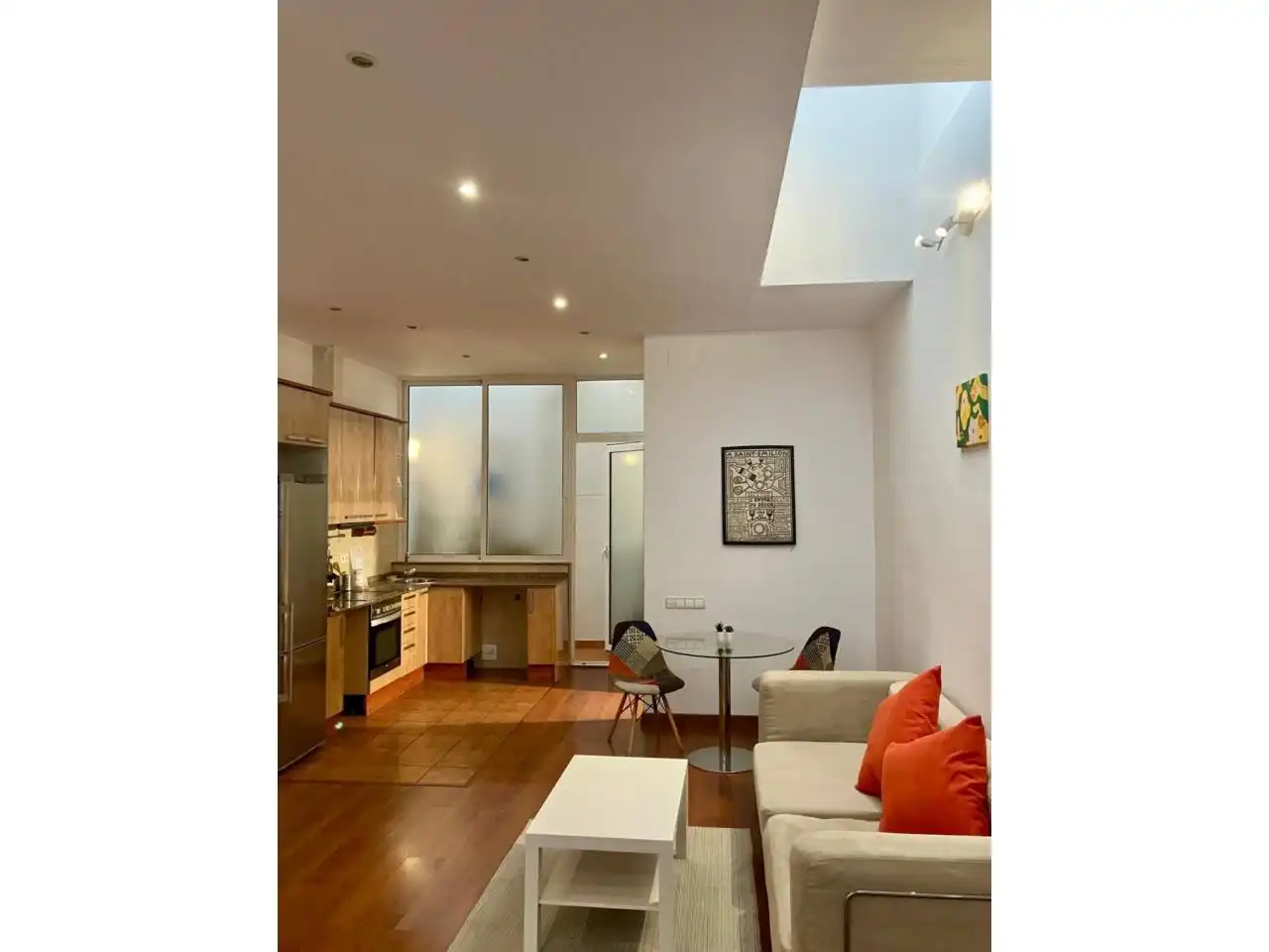 Living room of Flat for rent in Barcelona  with Air Conditioner, Heating and Private garden