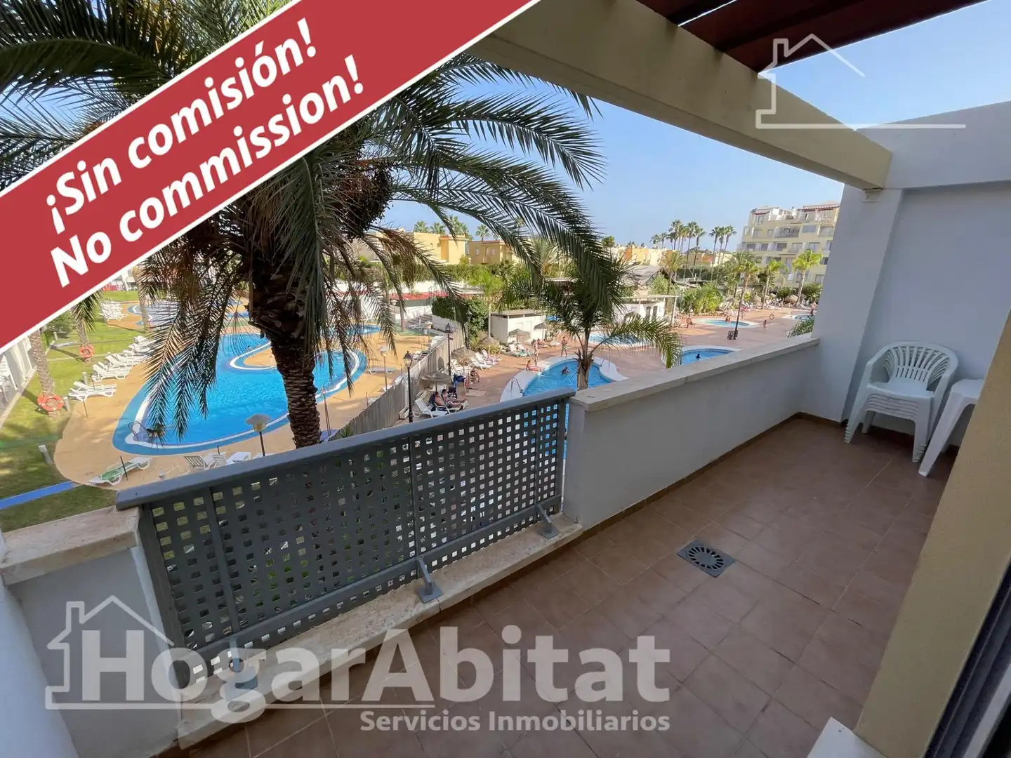 Exterior view of Flat for sale in Vera  with Air Conditioner, Private garden and Terrace