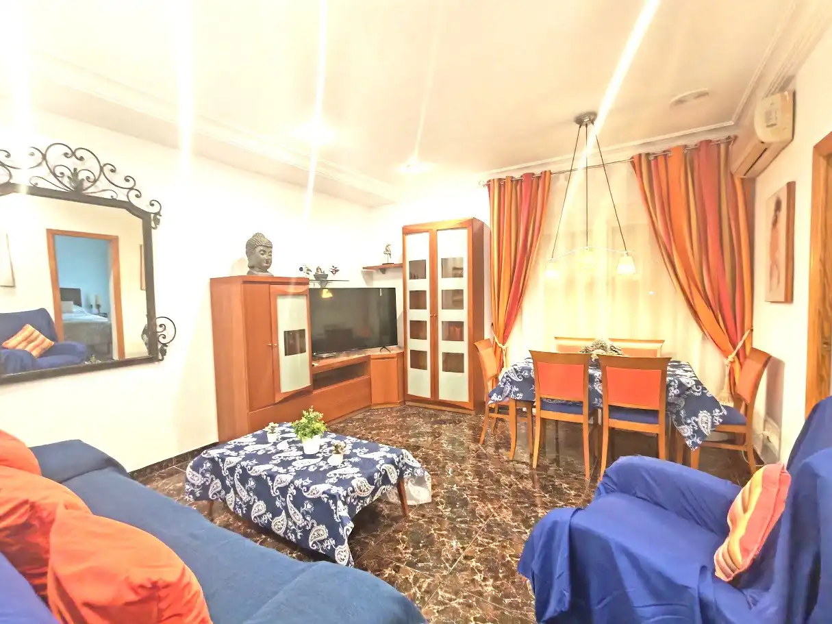 Living room of Flat for rent in Elche / Elx  with Air Conditioner, Terrace and Furnished